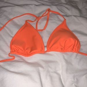 Super cute neon orange F21 bikini top!